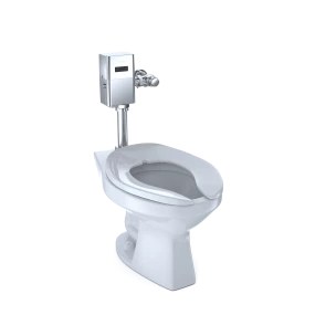 TOTO CT705UNG#01 Commercial Ultra-High Efficiency Toilet, 1.0/1.28/1.6 GPF, Elongated Bowl - CEFIONTECT (Reclaimed Water Option)