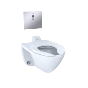 TOTO CT708UVG#01 Commercial Flushometer Ultra-High Efficiency Toilet, 1.0/1.28/1.6 GPF, Elongated Bowl - Back Spud - CEFIONTECT
